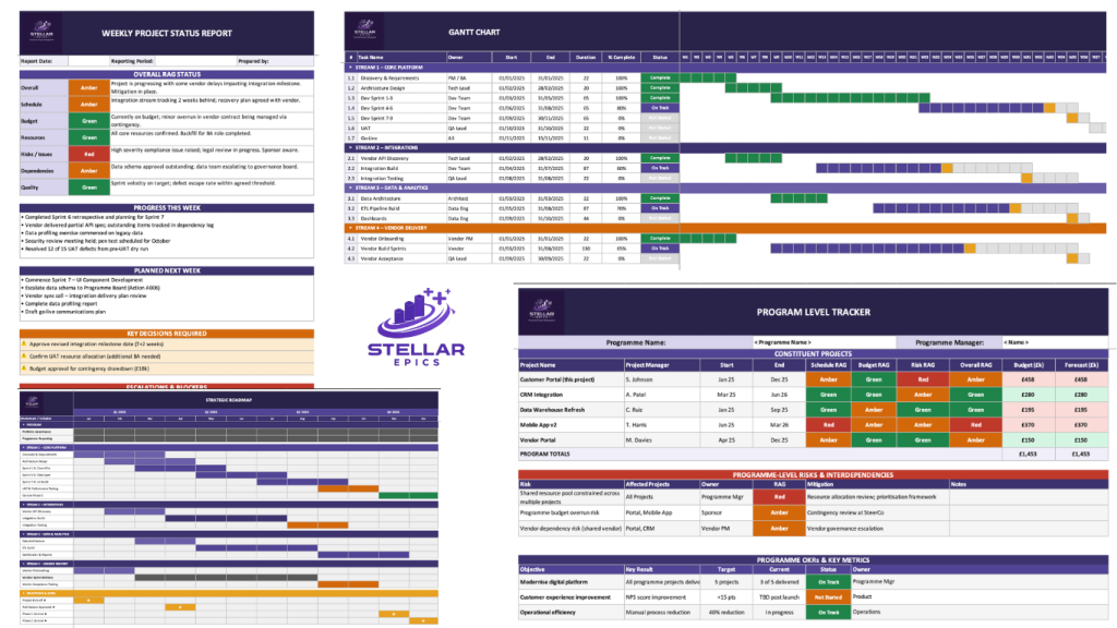 Stellar Epics - Signature Project Delivery System - Master Project Plan Template